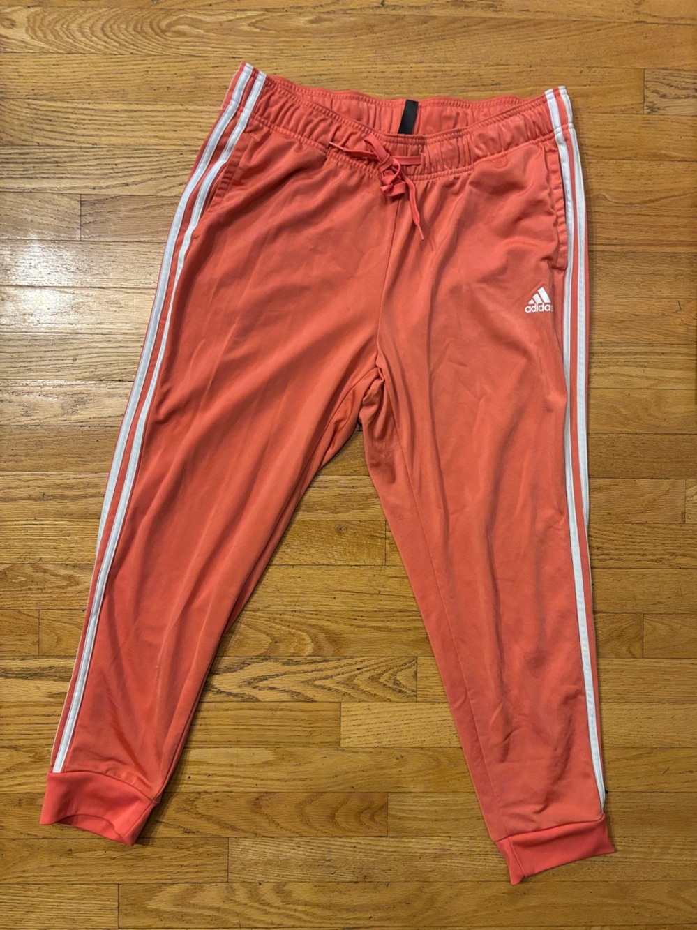 adidas Womenβs 3-Stripe Jogger Track Pants - Semi-Turbo Peach - X Large